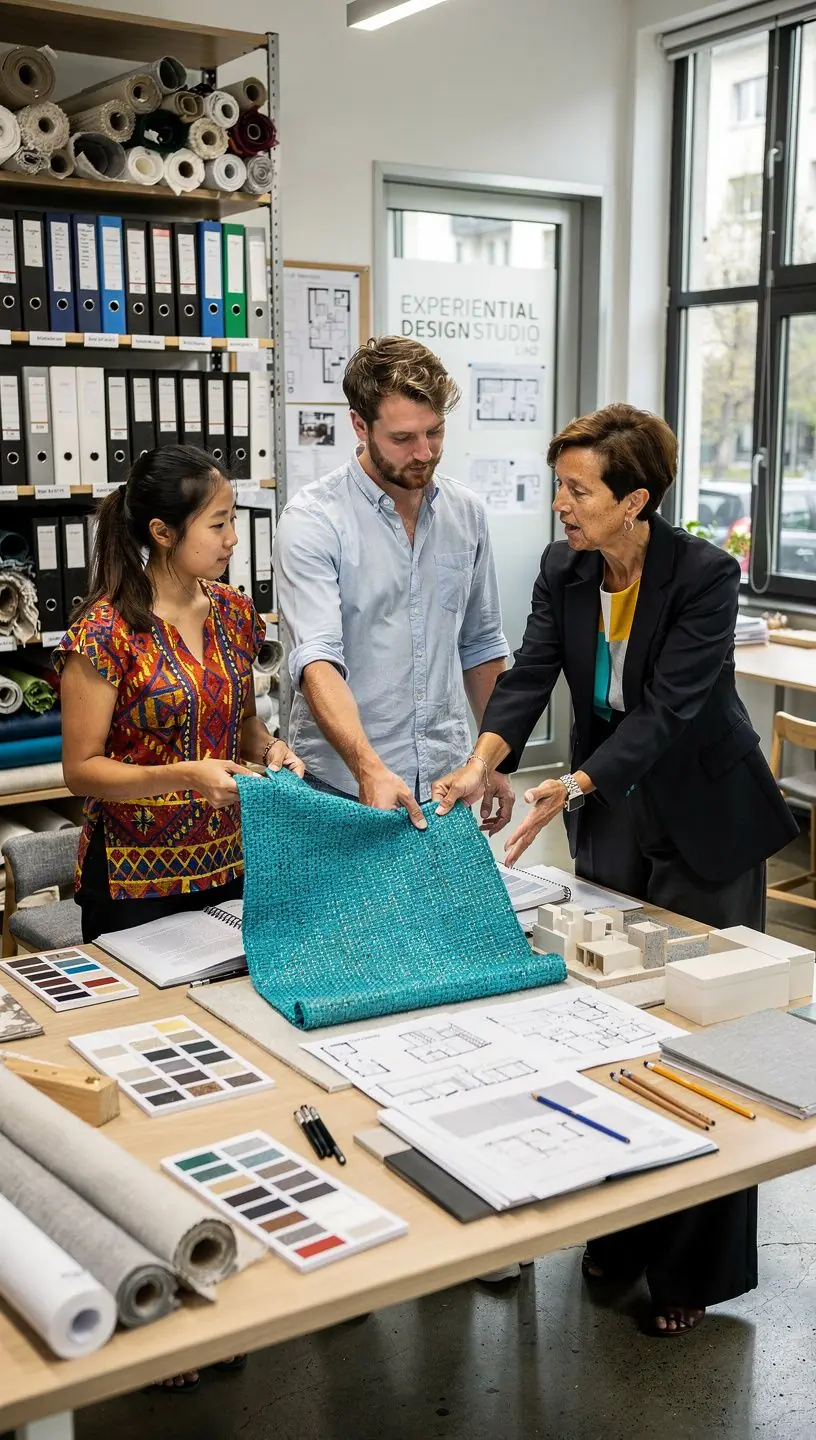 Ein modernes Wohnzimmer mit harmonischer Farbgestaltung und stilvollen Möbeln.