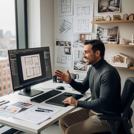 Ein Bild eines Online-Seminars über Farbtheorie und deren Anwendung in der Innenarchitektur.